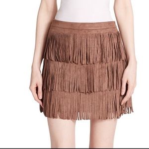 🍂 BCBGMaxaZria Lotti Brown fringe Skirt